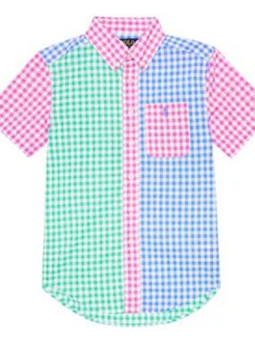 Ralph Lauren Kids Pink, Blue & Green Gingham Button-Down Shirt